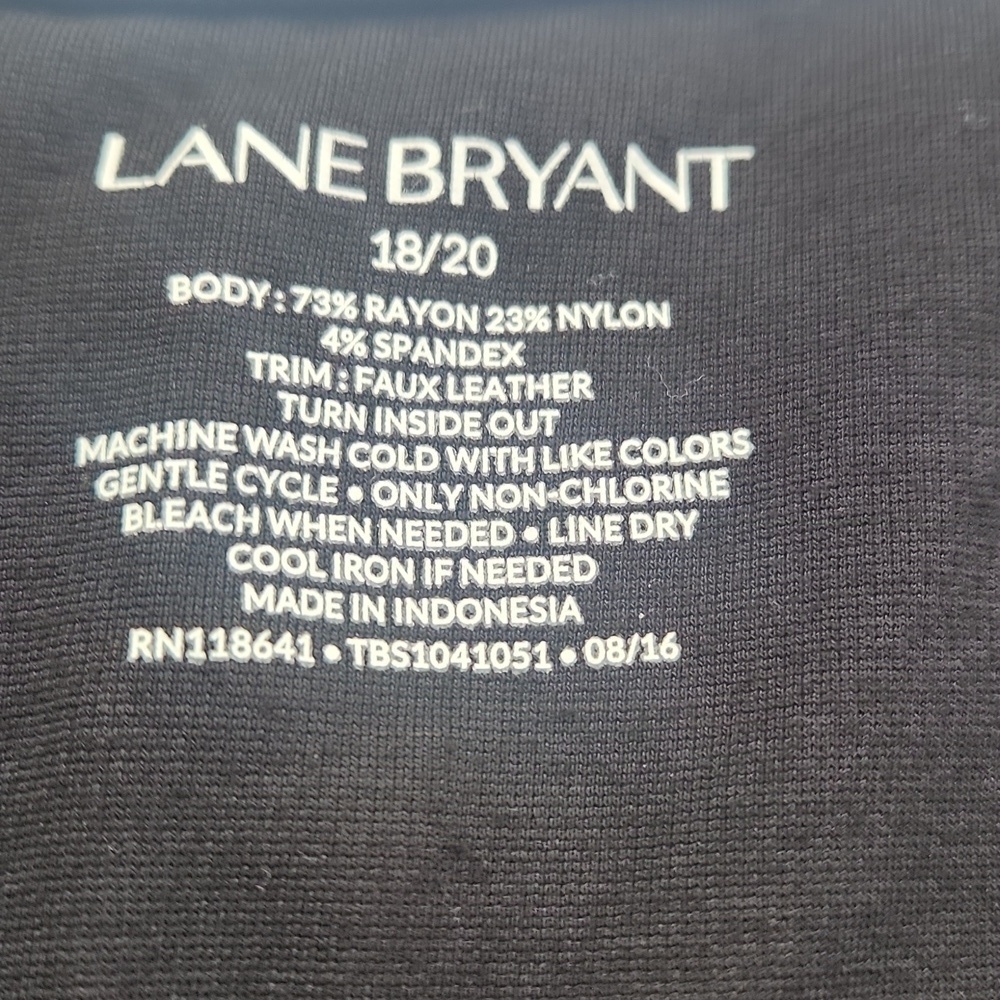 Lane Bryant Black Tank Top with Chevron Accents - Picture 4 of 6